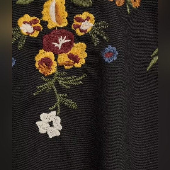 REBA Women'sSizeXL 3/4 Split V-neck Floral Embroidered Peasant Tunic - Picture 2 of 12